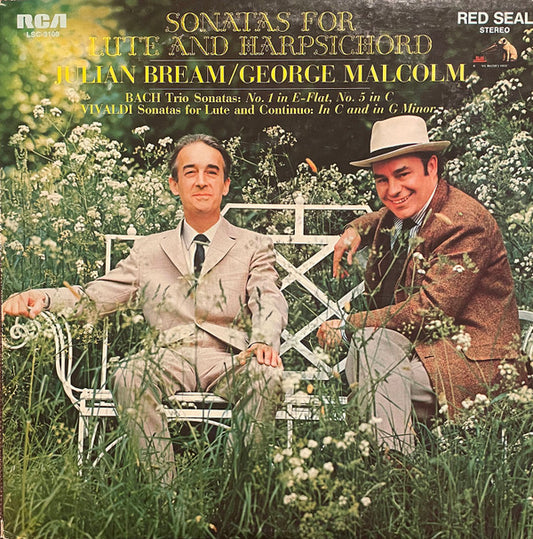 Julian Bream / George Malcolm, Bach* / Vivaldi* : Sonatas For Lute And Harpsichord (LP, Album)
