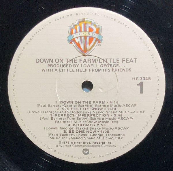 Little Feat : Down On The Farm (LP, Album, Los)
