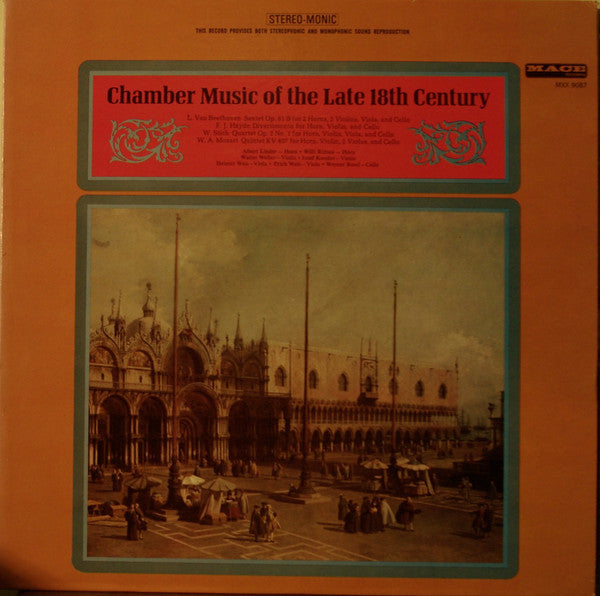 Various : Chamber Music Of The Late 18th Century (LP)