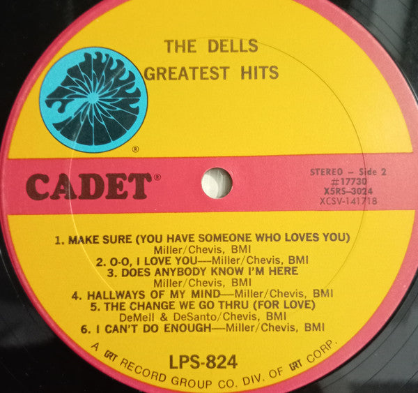 The Dells : The Dells Greatest Hits (LP, Comp, RE)
