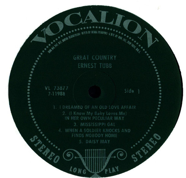 Ernest Tubb : Great Country (LP, Album)