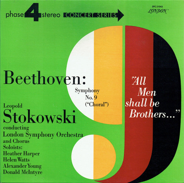 Beethoven*, Leopold Stokowski Conducting London Symphony Orchestra And Chorus* : Symphony No. 9 ("Choral") (LP, Gat)