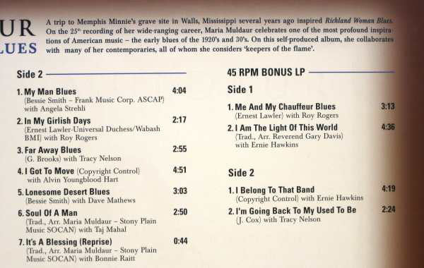 Maria Muldaur : Richland Woman Blues (LP + LP + Album, 180)