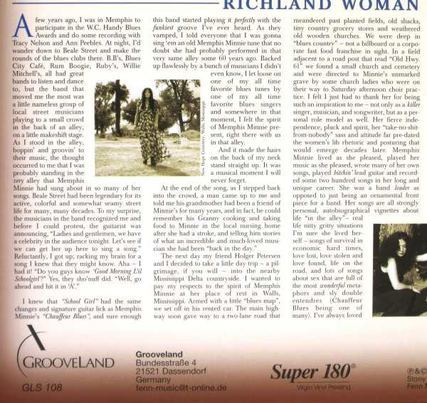 Maria Muldaur : Richland Woman Blues (LP + LP + Album, 180)