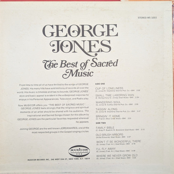 George Jones (2) : The Best Of Sacred Music (LP, Comp, RP)