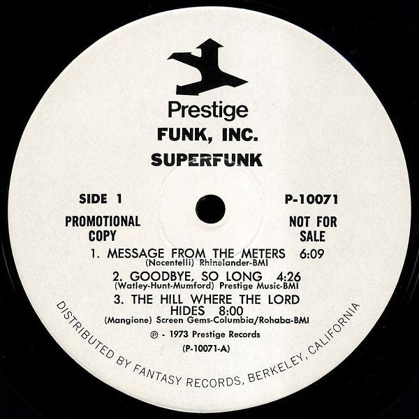 Funk Inc. : Superfunk (LP, Album, Promo)