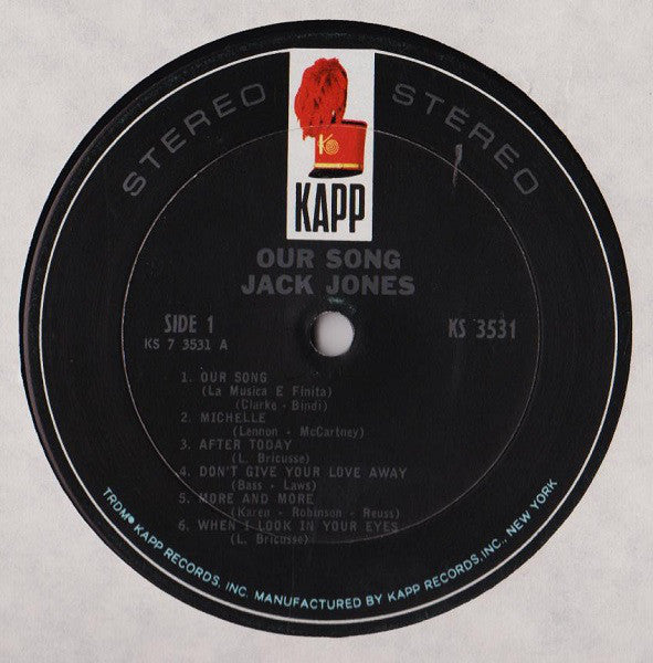 Jack Jones : Our Song (LP, Album)