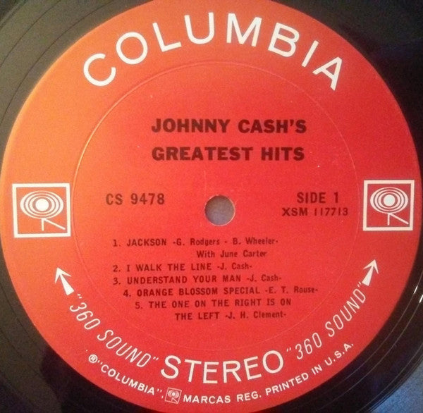 Johnny Cash : Johnny Cash's Greatest Hits (Volume 1) (LP, Comp, Pit)