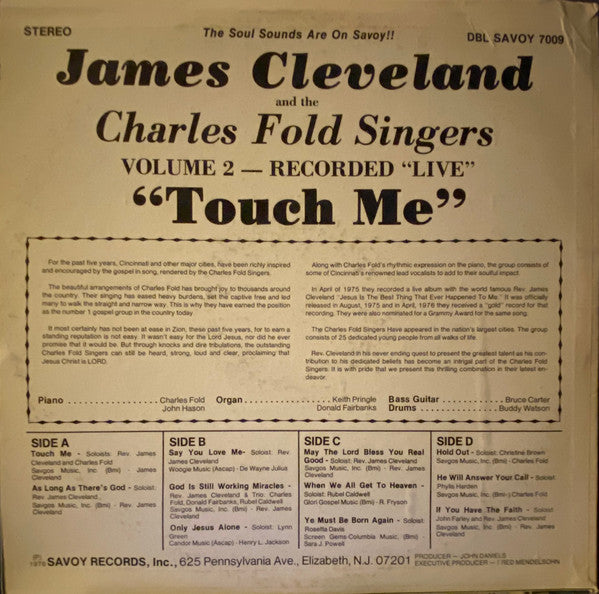 James Cleveland* Presents The Charles Fold Singers : Vol. II (2xLP)