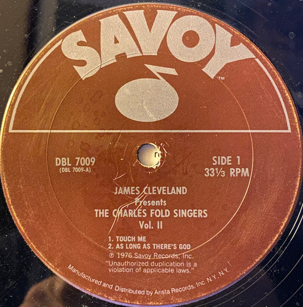 James Cleveland* Presents The Charles Fold Singers : Vol. II (2xLP)
