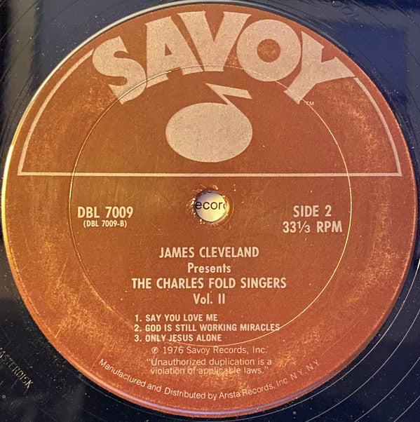 James Cleveland* Presents The Charles Fold Singers : Vol. II (2xLP)
