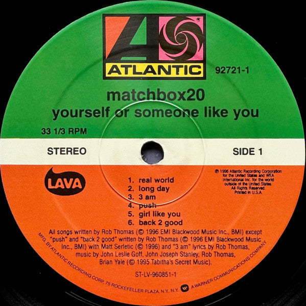Matchbox 20* : Yourself Or Someone Like You (LP, Album, Ltd)