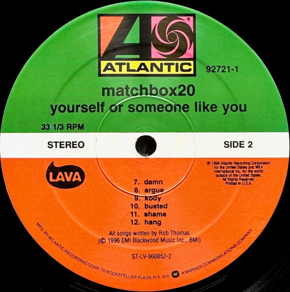 Matchbox 20* : Yourself Or Someone Like You (LP, Album, Ltd)