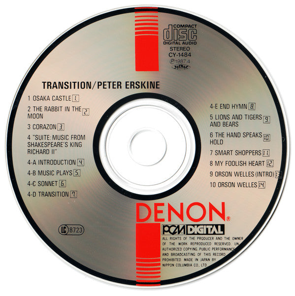 Peter Erskine = ピーター・アースキン* : Transition = トランジション (CD, Album)