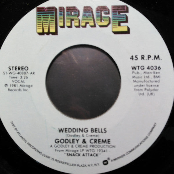 Godley & Creme : Wedding Bells / Sale Of The Century (7", Single)