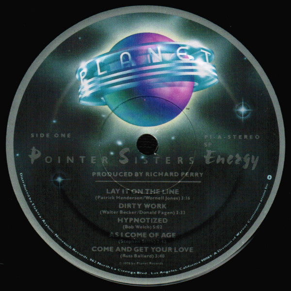 Pointer Sisters : Energy (LP, Album, SRC)