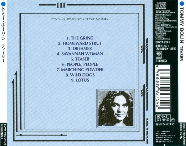 Tommy Bolin : Teaser (CD, Album, RE, RM)