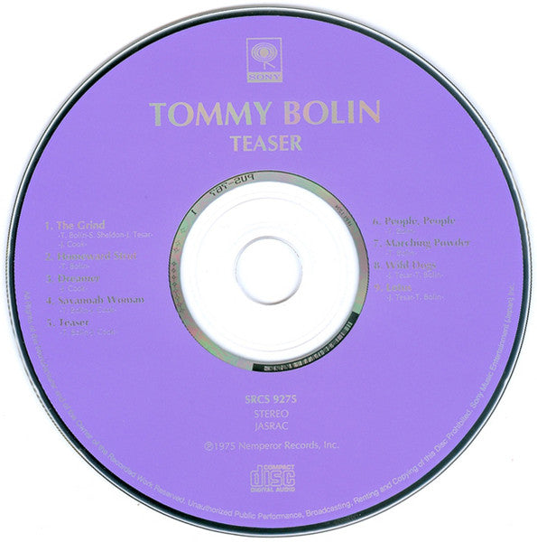 Tommy Bolin : Teaser (CD, Album, RE, RM)