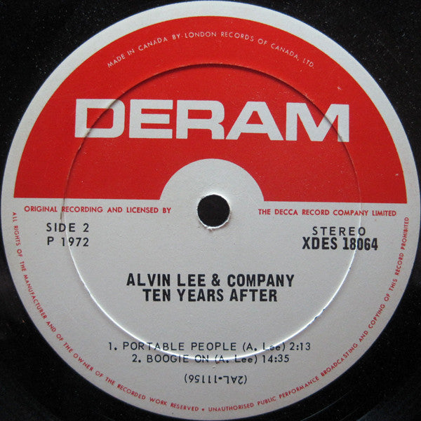 Ten Years After : Alvin Lee & Company (LP, Album)