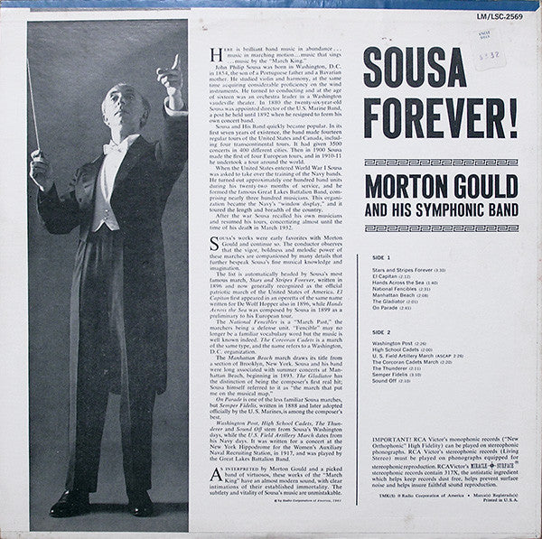 Morton Gould And His Symphonic Band : Sousa Forever! (LP, Album)