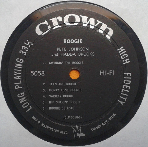 Pete Johnson And Hadda Brooks : Swings The Boogie (LP, Album)
