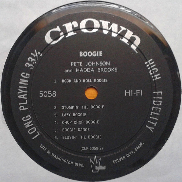 Pete Johnson And Hadda Brooks : Swings The Boogie (LP, Album)