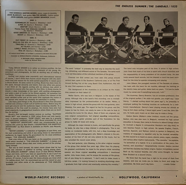 The Sandals : The Endless Summer (LP, Album)