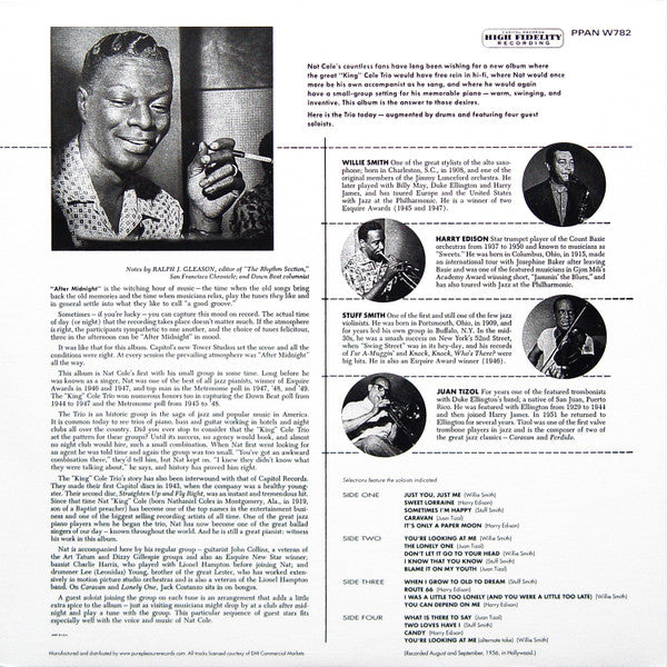 Nat 'King' Cole And His Trio* : After Midnight - Complete Session (2xLP, Mono, RE, RM, Pur)