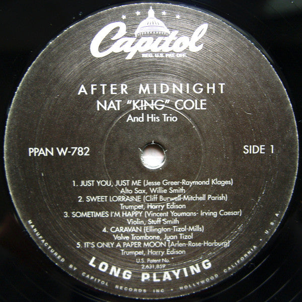 Nat 'King' Cole And His Trio* : After Midnight - Complete Session (2xLP, Mono, RE, RM, Pur)