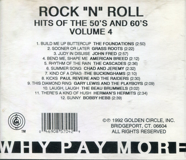 Various : Rock 'N' Roll: Hits Of The 50's And 60's Vol. 4 (CD, Comp)