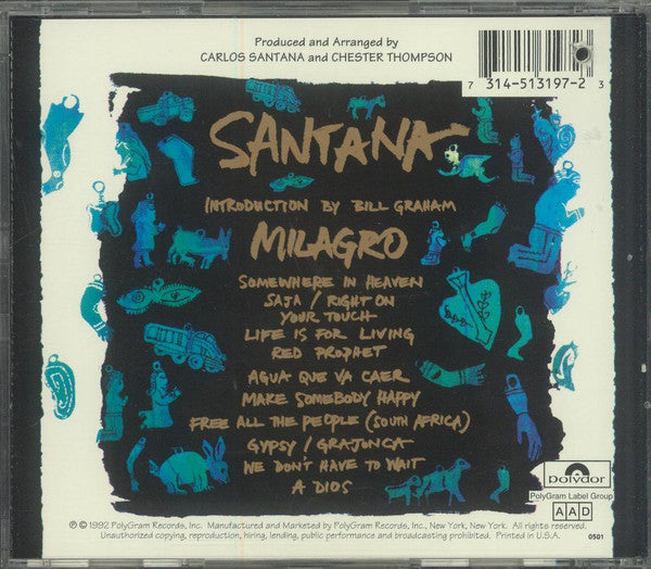 Santana : Milagro (CD, Album)