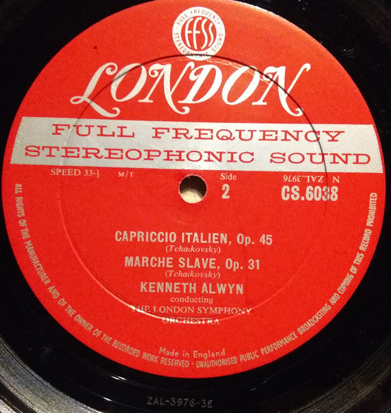Tchaikovsky*, Kenneth Alwyn Conducting The London Symphony Orchestra : 1812 Overture · Capriccio Italien · Marche Slave (LP, Album)