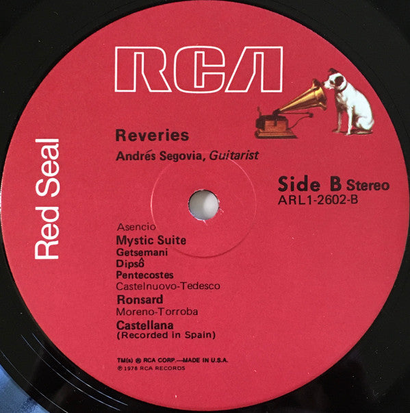 Segovia* : Reveries (LP, Album)