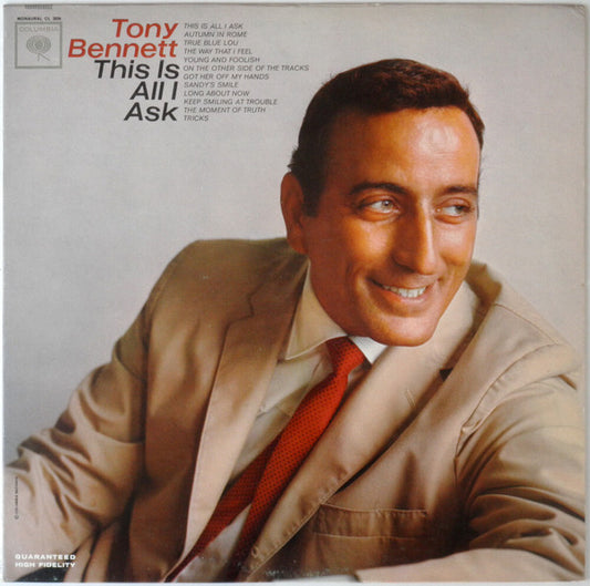 Tony Bennett : This Is All I Ask (LP, Album, Mono, Pit)