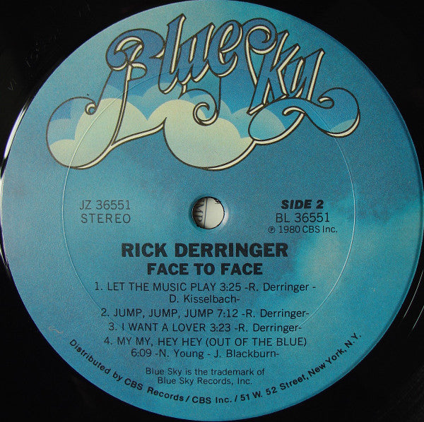 Rick Derringer : Face To Face (LP, Album)