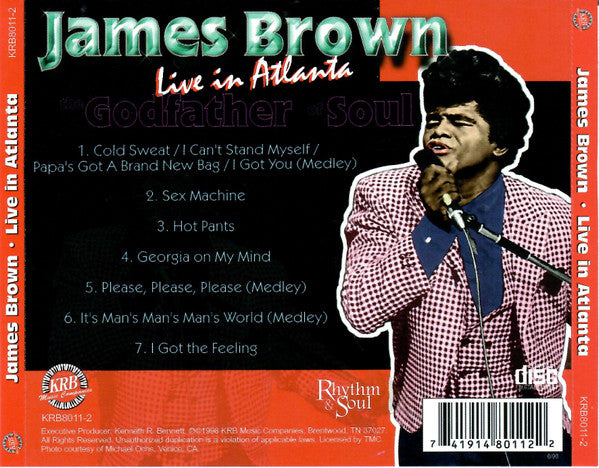 James Brown : Live In Atlanta (CD, Album)
