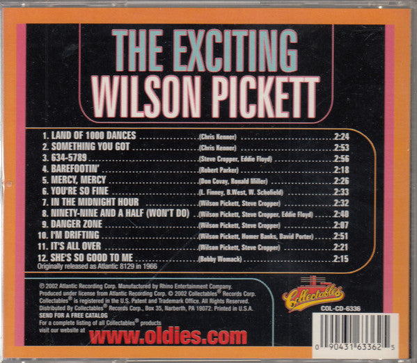 Wilson Pickett : The Exciting Wilson Pickett (CD, Album, RE)
