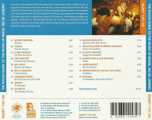 Various : The Rough Guide To Music Of Brazil: Rio De Janeiro (CD, Comp)