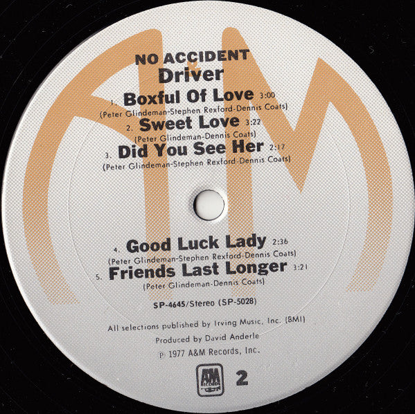 Driver (8) : No Accident (LP, Album, Ter)