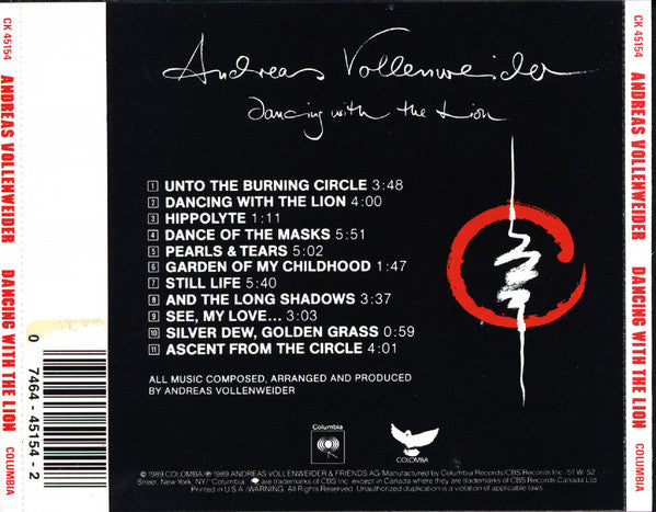 Andreas Vollenweider : Dancing With The Lion (CD, Album)