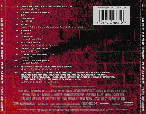 Various : Music Of The Heart (The Album) (CD, Album, Son)
