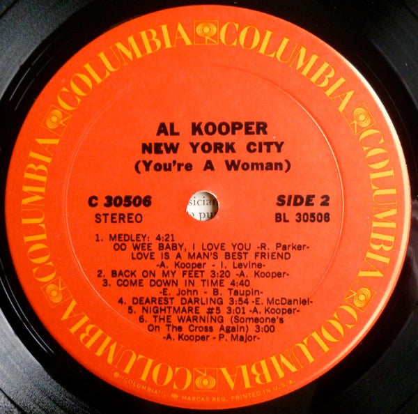 Al Kooper : New York City (You're A Woman) (LP, Album, Gat)