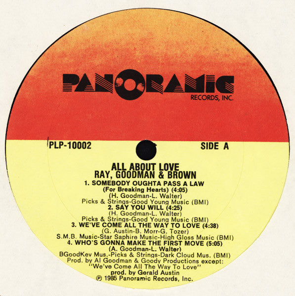 Ray, Goodman & Brown : All About Love, Who's Gonna Make The First Move? (LP, Album)