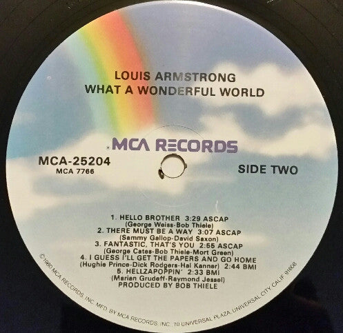 Louis Armstrong : What A Wonderful World (LP, RM, Glo)