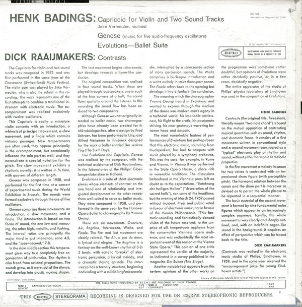 Badings* / Raaijmakers* : Electronic Music (LP, RE)