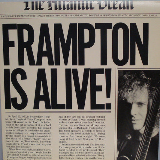 Peter Frampton : Frampton Is Alive (LP, Album, Promo)