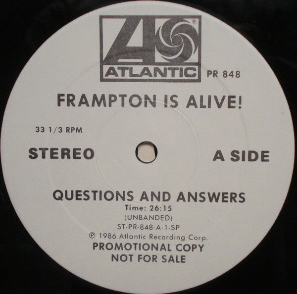 Peter Frampton : Frampton Is Alive (LP, Album, Promo)