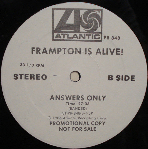Peter Frampton : Frampton Is Alive (LP, Album, Promo)