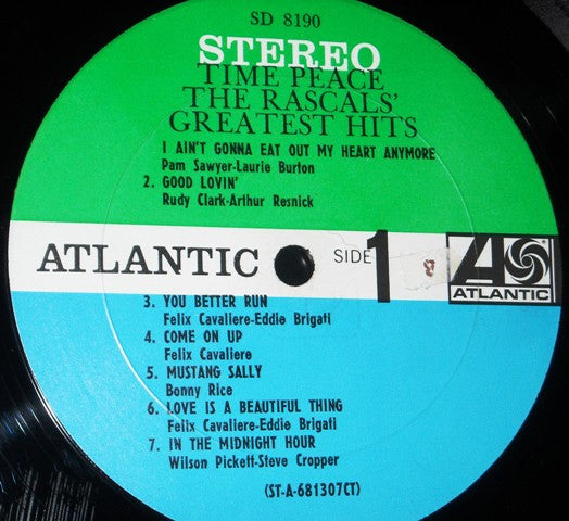 The Rascals : Time Peace (The Rascals' Greatest Hits) (LP, Comp, CT )