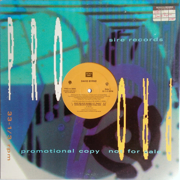 David Byrne : Make Believe Mambo (12", Promo)